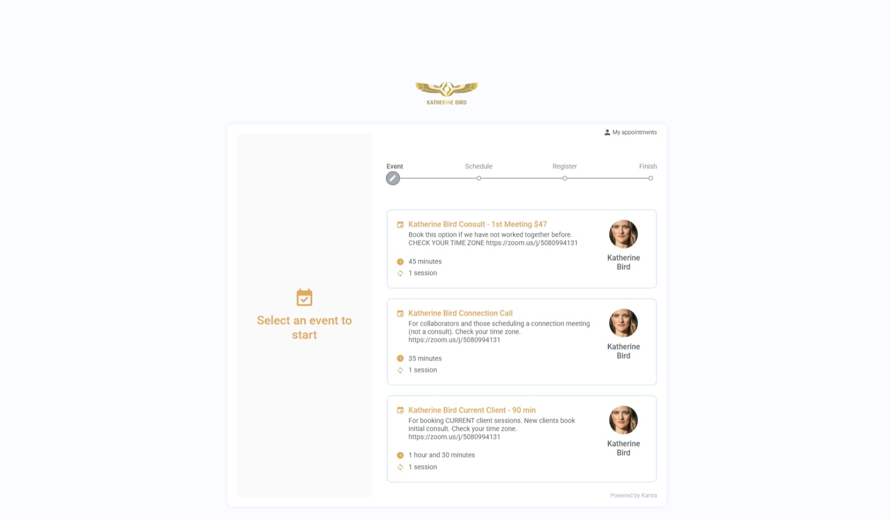 Booking katherinebird.com Betra Web - Betra Web