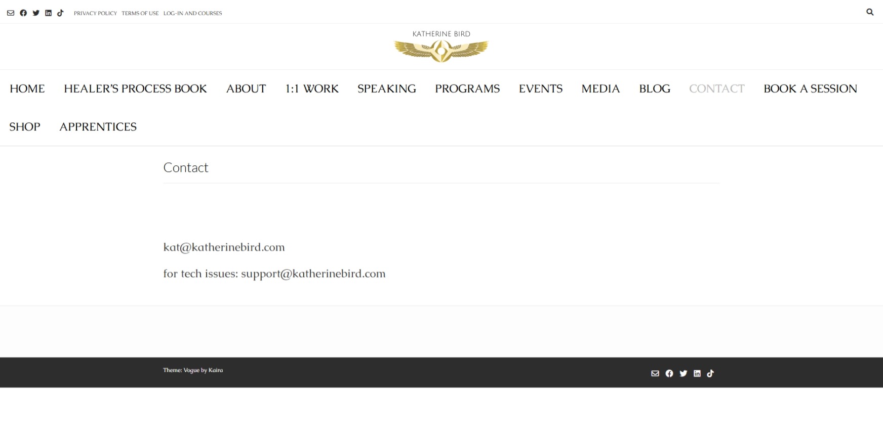 Contact katherinebird.com Betra Web - Betra Web