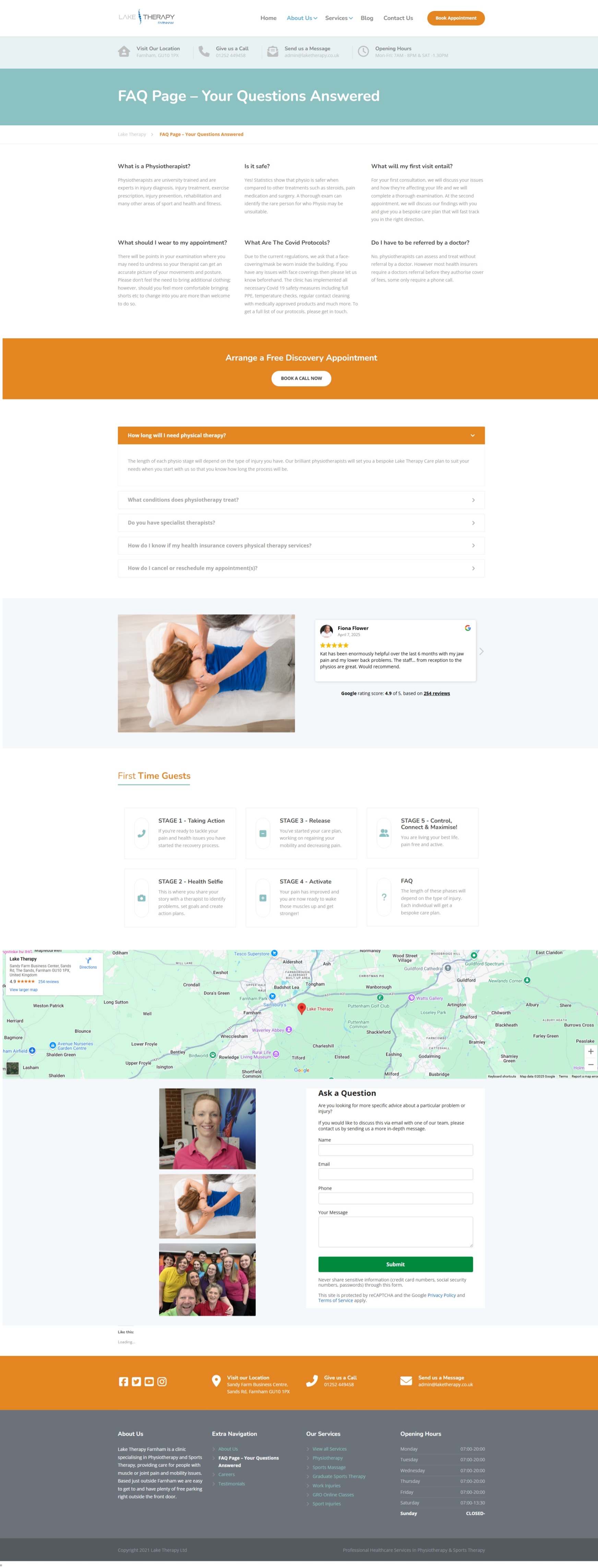 FAQ Page laketherapy.co .uk Betra Web - Betra Web