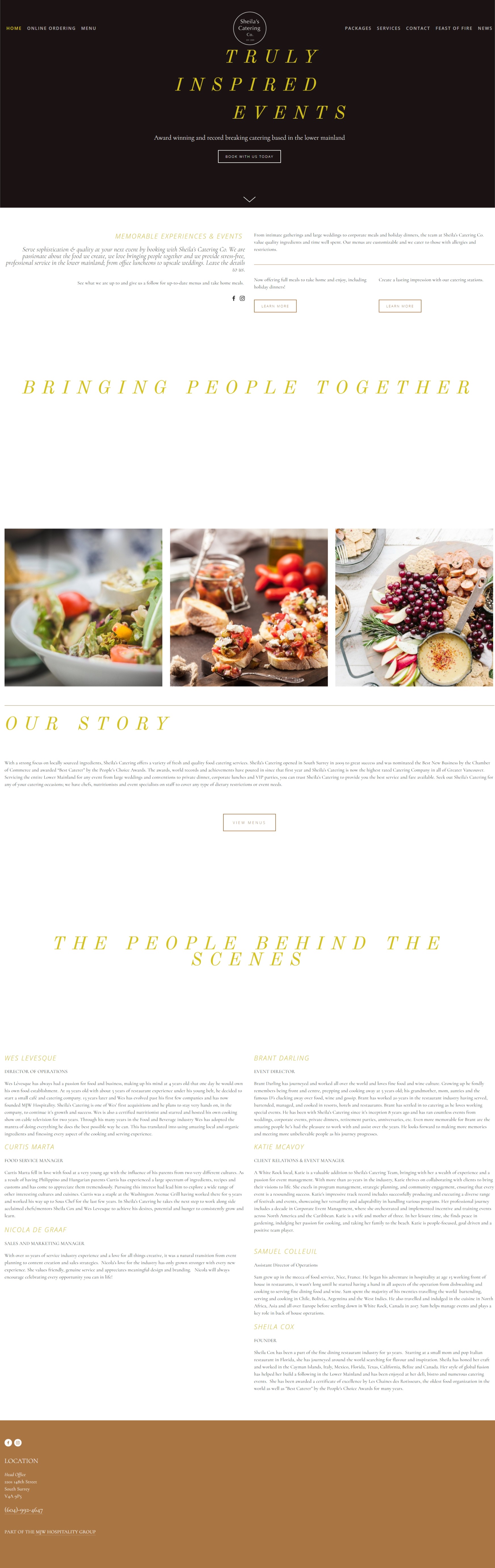 Home Page sheilascatering.com Betra Web - Betra Web