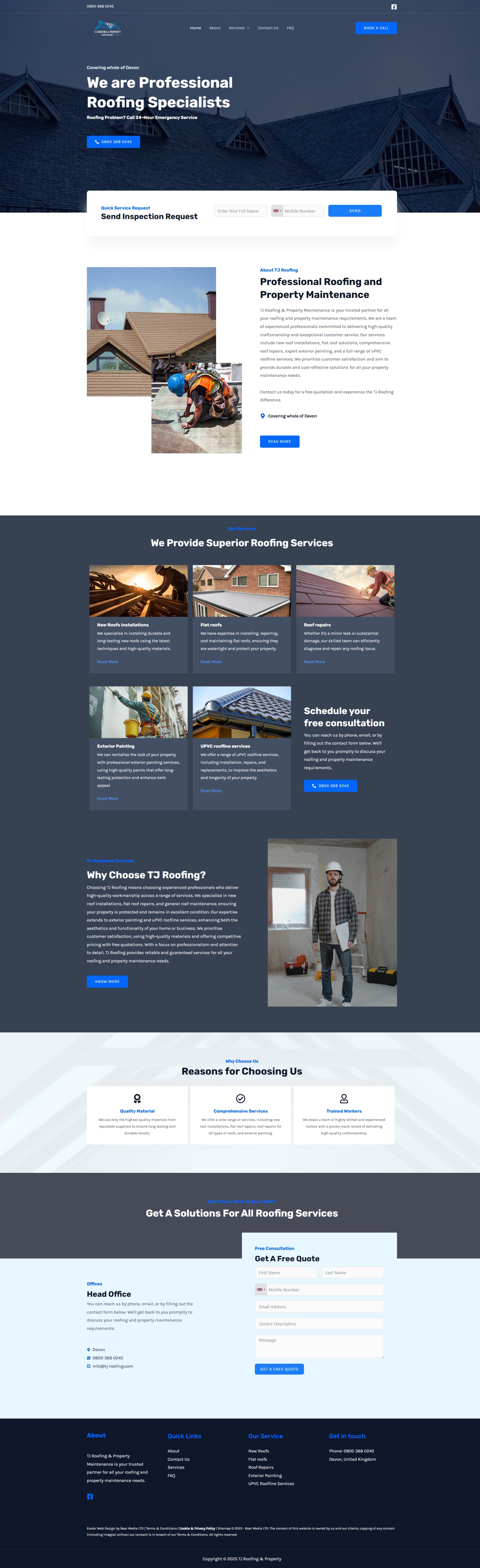 Home Page tj roofing.com Betra Web - Betra Web