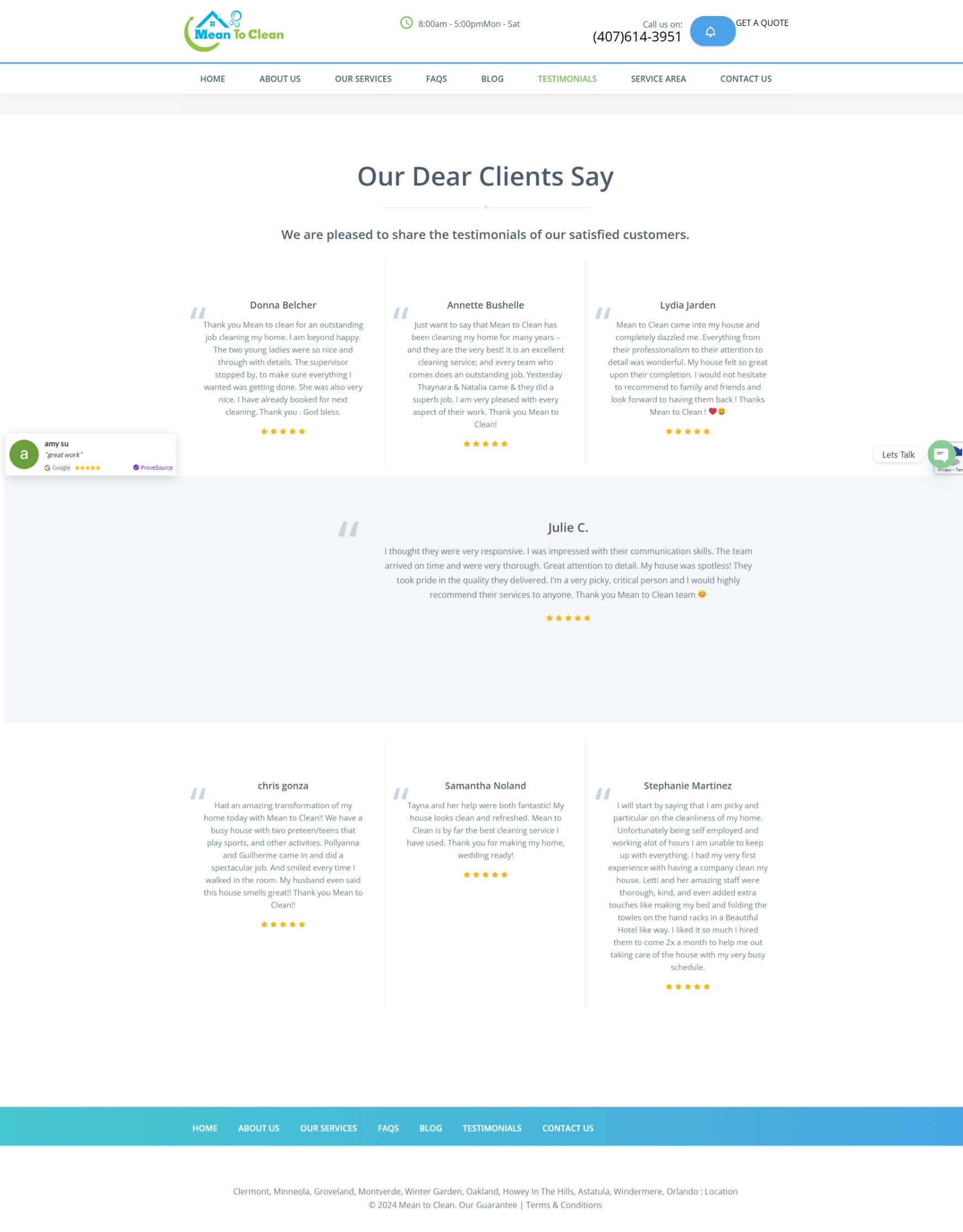 Testimonial Page meantoclean.com Betra Web - Betra Web