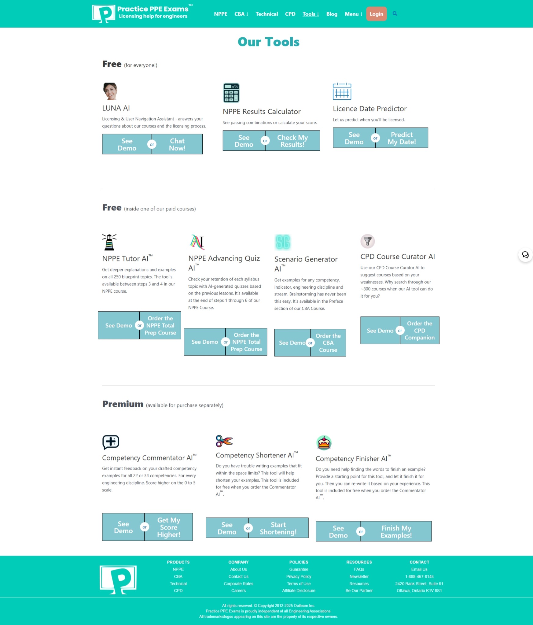 Tools Page practiceppeexams.ca Betra Web - Betra Web
