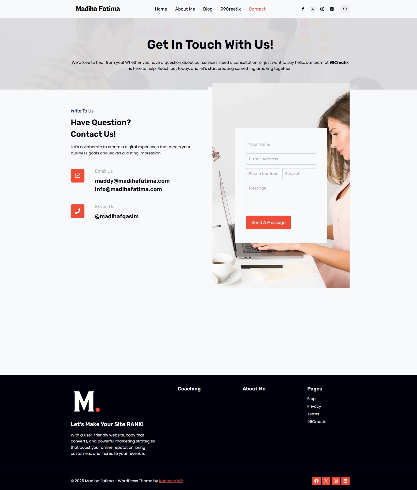 Contact Us madihafatima.com Betra Web 4 - Betra Web