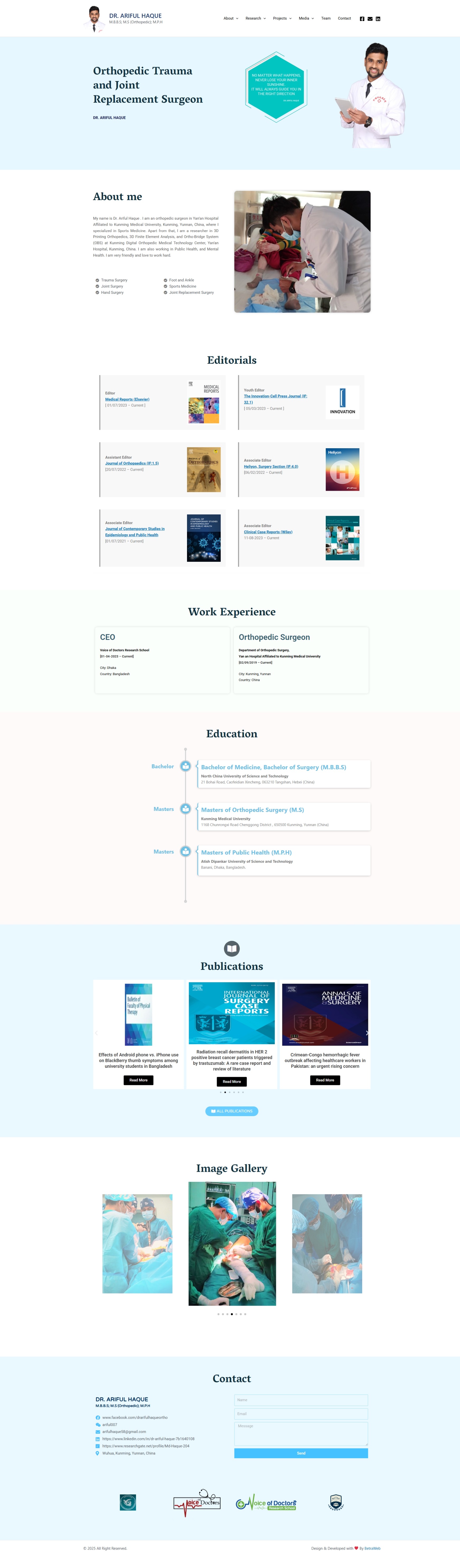 Homepage drarifulhaque.com Betra Web - Betra Web