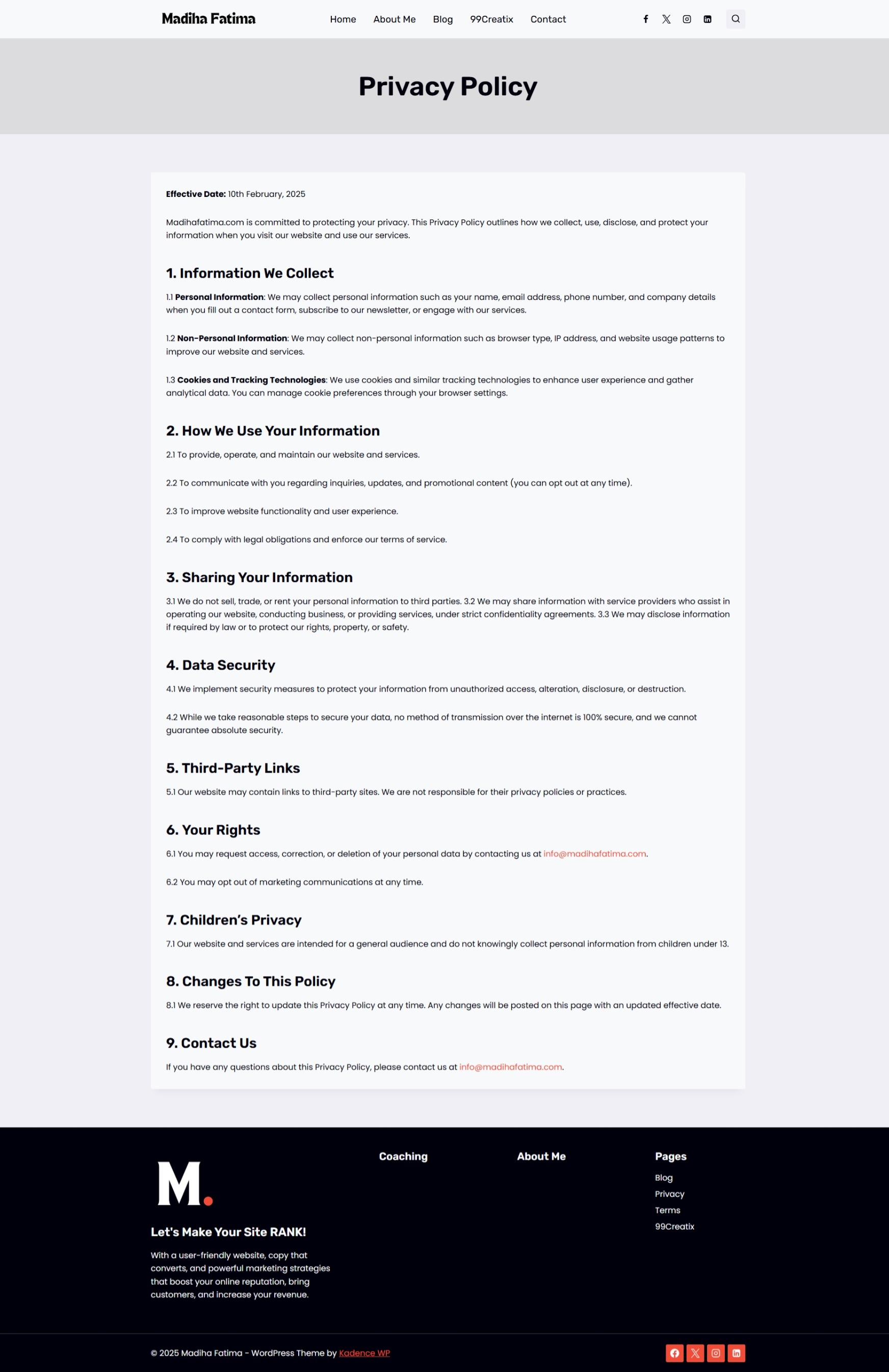 Privacy Policy madihafatima.com Betra Web 5 - Betra Web